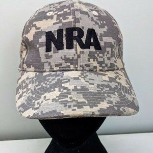 NRA EST 1871 - National Rifle Assoc Embroidered Camo Ball Cap + Adjustable Strap